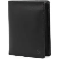 Esquire Leer portemonnee Logo Left - Hander Wallet Black zwart