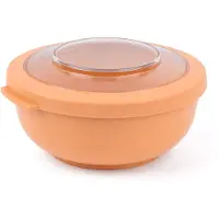 Amuse Tylla Peach Life Bowl - 700ml - Lunchbox - Perfect Afsluitbare Verhouddoos - Saladebox voor onderweg - Oranje