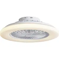 QAZQA Plafondventilator wit 48,5cm incl. LED dimbaar RGB met afstandsbediening - Clemo