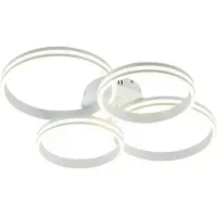 QAZQA Plafondlamp wit incl. LED 3-staps dimbaar 4-lichts - Navara