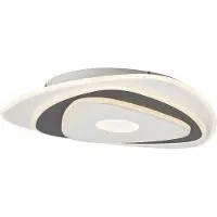QAZQA Design plafondlamp wit met donkergrijze organische vorm incl. LED dimbaar - Taylor