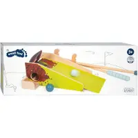 Small Foot houten minigolfset - kinderspel met mol thema, educatief speelgoed.