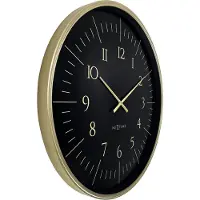 Nextime Wandklok 77 cm-Goud/Zwart-Plastic-'Galaxy Large'