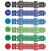 Ministeck kleurenstrips, 9st.