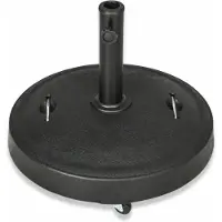 Zenzee Parasolvoet - Parasol voet - Parasolvoet op wielen - Parasolvoet verrijdbaar - 23,5 Kg - Zwart