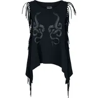 Rock Rebel by EMP Top - Top met franjes - S tot XL - voor Vrouwen - zwart - Maat L
