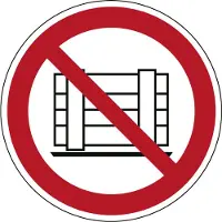 Allesveilig.nl Neerzetten of opslaan verboden pictogram