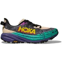 Hoka One One - Trailschoenen - Speedgoat 6 W Oatmeal/Mountain Iris voor Dames - Maat 5,5 US - Beige