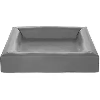 Bia Bed bed kunstleer hoes hondenmand grijs 85x70x15cm