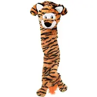Kong Stretchezz Jumbo Tiger XL hondenspeelgoed - 10,2 x 29,9 x 57,8 cm - oranje