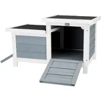 Trixie knaagdierhuis met 2 ingangen grijs/wit - 70x45x43 cm