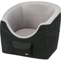 Trixie - Hondenmand - Auto - Kleine Honden - Zwart/Grijs - 45X42X39 cm