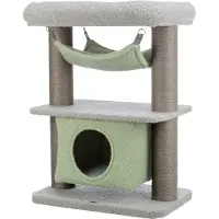 Trixie kitten krabpaal lunito grijs/mintgroen - 71 cm