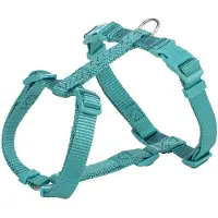 Trixie hondentuig premium h-tuig aqua blauw 60-87x2,5 cm