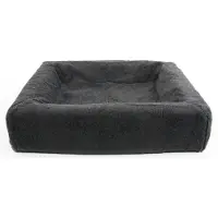 Bia bed fleece hoes hondenmand grijs 70x60x15cm