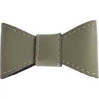 SAZZZ vlinderstrik glamper classic leer taupe L voor halsband 3 cm