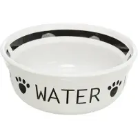 Trixie drinkbak hond water keramiek wit/zwart 1,6 ltr 20 cm