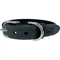 SAZZZ halsband hond nomad vintage leer antraciet 42-50x3 cm