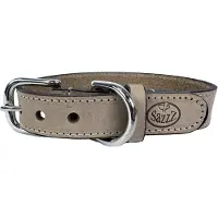 SAZZZ halsband hond nomad vintage leer beige 32-39x2,5 cm