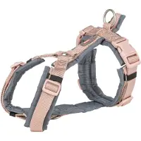 Trixie hondentuig premium trekking blush roze/grafiet grijs 62-74x2,5 cm