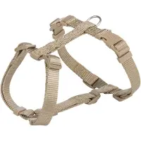 Trixie hondentuig premium h-tuig zand taupe 42-60x1,5 cm