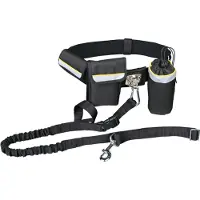 Trixie heupriem met jogginglijn zwart - Riem 60-120 cm lijn 100-135 cm