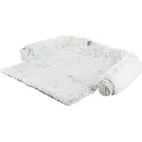 Trixie sofa bed harvey meubelbeschermer hoekig wit/zwart 90x90x8 cm - hondenbed op poten