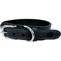 SAZZZ halsband hond boho vintage leer antraciet 32-39x3 cm