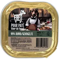 Freds kuipje hond puur rund/gevogelte - 9x300 gr