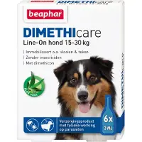Beaphar DImetHIcare Line-On Anti Teken- en Vlooiendruppels Hond 15 - 30 kg 6 pipetten