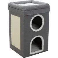 Trixie krabpaal cat tower saul grijs - 39x39x64 cm