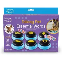 Hunger for Words Talking Pet Belangrijke Woorden - Hondenspeelgoed - Blauw Zwart