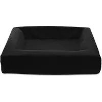 Bia bed royal fluweel hoes hondenmand zwart 60x50x12,5cm