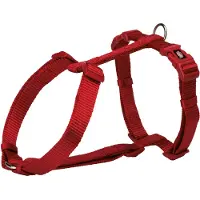 Trixie hondentuig premium h-tuig rood 42-60x1,5 cm