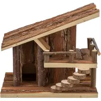 Trixie huis jule voor hamsters schorshout - 25x18x21 cm