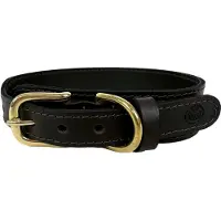 SAZZZ halsband hond pioneer classic leer donkerbruin 32-39x3 cm