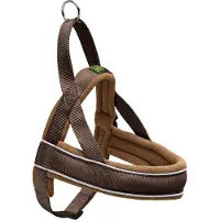 Hunter harnas norweger racing nylon bruin/cognac Large 62-75x2,5 cm