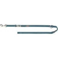 Trixie hondenriem premium verstelbaar petrol blauw 200x1 cm