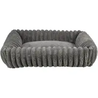 Trixie hondenmand lonni ribfluweel hoekig grijs 80x60 cm