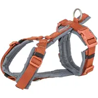 Trixie hondentuig premium trekking roest bruin/grafiet grijs 53-64x2 cm