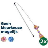 Kong kattenhengel scrattles vis assorti 2x 47x6x5 cm