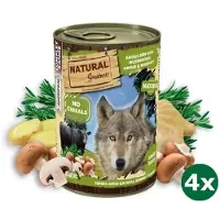 NATURAL GREATNESS 4x400 gr angus beef / mushrooms / ginger / rosemary hondenvoer
