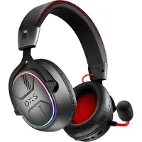 Oxs Storm G2 Draadloze Gaming Headset, 7,1 Virtual Surround Sound, 3 EQ-modi, 2,4 GHz lage latentie, 50 mm driver, RGB-verlichting, Bluetooth 5.3, compatibel met pc, console, mobiele telefoon, zwart