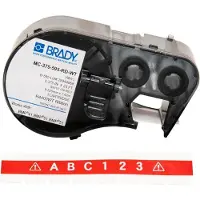 Brady MC-375-595-RD-WT tape vinyl | wit op rood | 9,53mm x 7,62m