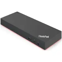 Lenovo ThinkPad Thunderbolt 3 135W EU, Docking station + USB-hub, Zwart, Rood