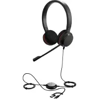 Jabra Evolve 20 headset, stereo, bedraad USB-C/A-aansluiting, geoptimaliseerd voor unified communication