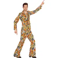 Widmann Groovy George 70s Heren Kostuum, Luchtbellen Man
