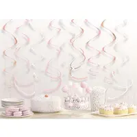 Amscan Swirls Rosé Goud Mix - 12 stuks