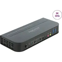 DeLOCK DisplayPort 1.4 KVM-switch 8K 30 Hz met USB 3.0 en audio