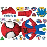 RoomMates SPIDEY EN ZIJN VERBAZINGWEKKENDE VRIENDEN SCHIL EN PLAK REUSACHTIGE MUURSTICKERS